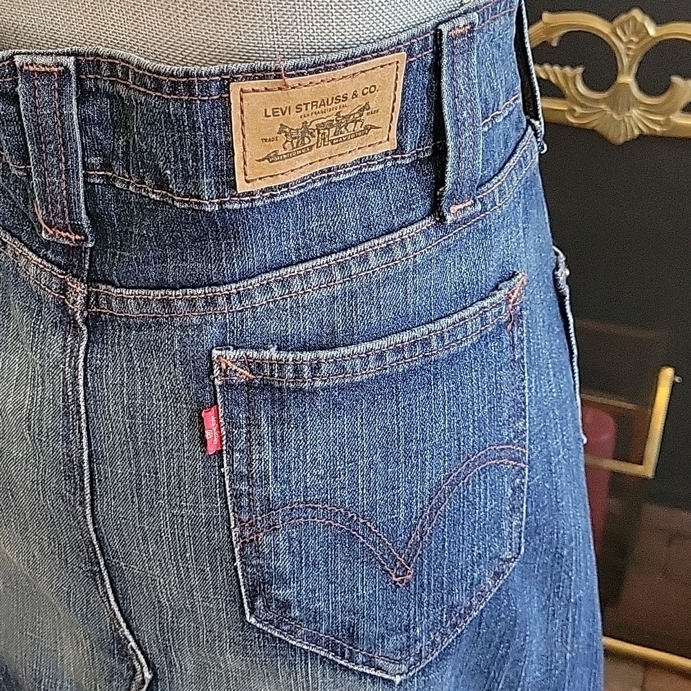 Vtg Levis Denim Maxi Skirt - Picture 8 of 12